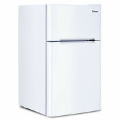 Stainless Steel Refrigerator Small Freezer Cooler Fridge Compact 3 2 Cu Ft Unit