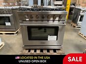 36 In Gas Range 6 Burners Stainless Steel Open Box Cosmetic Imperfections 