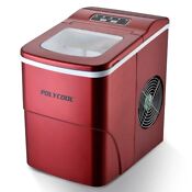 Nnemb 2l Portable Ice Cube Maker Machine Automatic With Control Panel Red