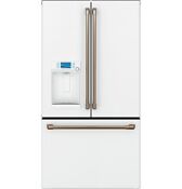 Ge Cafe Cye22tp4mw2 36 Matte White Counter Depth French Door Smart Refrigerator