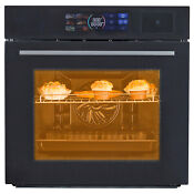 24 Single Wall Oven 2 5cu Ft Built In Electric Ovens 3000w W 8 Cooking Modes