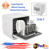 Portable Compact Countertop Mini Dishwasher With Water Tank Leak Proof Air Dry