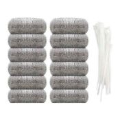 12 Pcs Stainless Steel Lint Trap For Washing Machine Hose Laundry Mesh Washer