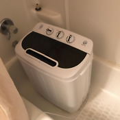 Compact Mini Twin Tub Washing Machine Portable 13lbs Laundry Washer And Dryer