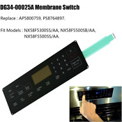 Choice Parts Dg34 00017a For Samsung Range Oven Membrane Switch Touchpad Overlay