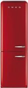 Smeg Fab32ulrd3 50s Retro Style 24 Bottom Freezer Refrigerator Red Left Hinge