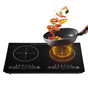 Induction Cooktop 2 Burner Electric Stove Top Electric Cooktop Touch Screen 110v