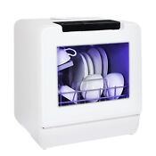 18in Dishwasher Compact Countertop Dishwasher With Water Tank Air Dry Leak Proof