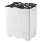 Portable Home Washing Machine 26lbs Washer Compact Drain Pump Knob Control