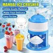 Manual Ice Shaver Crusher Shredding Snow Cone Maker Machine Create Drink Tool Au