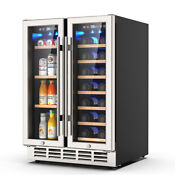 24 Wine Cooler Refrigerator Dual Zone Temp Built In Under Counter Freestanding