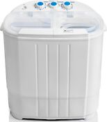 Portable Twin Tub Washing Machine Built In Drainage For Dorms Apartments Etc
