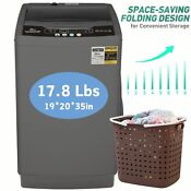Full Automatic Washing Machine 17 8lbs Compact Laundry Washer With Drain Pump