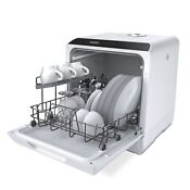 Hermitlux Countertop Dishwasher 5 Washing Programs Portable Dishwasher With 5 L