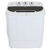 White Compact Laundry Washer Dryer With Mini Washing Machine And Spin Dryer