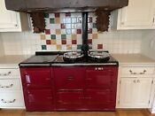 Aga Classic Gas Range Cooker With Conventional Flu Claret Red
