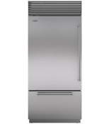 Sub Zero 36 Stainless Over Under Refrigerator Freezer With Internal Dispenser