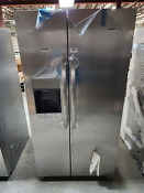 36 In 25 6 Cu Ft Side By Side Refrigerator In Stainless Steel Standard Depth