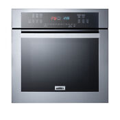Summit Sew24ss 24 W 2 7 Cu Ft Single Electric Oven Stainless Steel