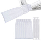 6pcs Lint Collection Bags With Ties For Washing Machine Nylon Mesh Lint Traps