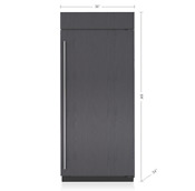 Sub Zero Cl3650r O R 36 Classic Refrigerator Panel Ready