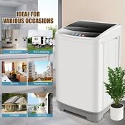 Portable Washing Machine 15 6lbs Capacity Full Automatic Compact Laundry Washer