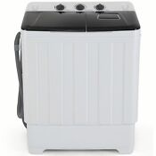 Portable Washing Machine 30lbs Twin Tub Washer Mini Compact Laundry Machine New