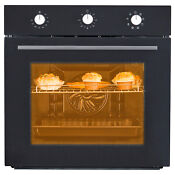 24 Single Wall Oven 2 5 Cu Ft Built In Electric Oven 3000w W 8 Cooking Modes
