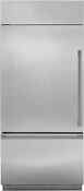 Zics360nvlh Monogram 36 Bottom Freezer Refrigerator Stainless Left Hinge Disco