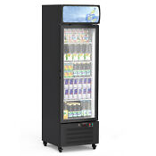 11 3 Cu Ft Commercial Upright Display Refrigerator Glass Door Beverage Cooler