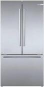 Bosch 800 Series 36 Led 21 Cu Ft Smart French Door Ss Refrigerator B36ct80sns