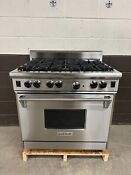 Wolf R366 36 Professional All Gas Range Oven 6 Burner Stainless