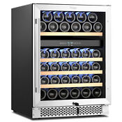 Yeego 24 Dual Zone Wine Cooler Refrigerator Frost Free Fridge