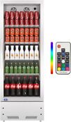 11 Cu Ft Commercial Glass 1 Door Refrigerator Merchandiser Beverage Cooler Bars