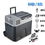 64qt 62l Mini Freezer Portable Car Refrigerator 12v 24v For Travel Camp Picnic