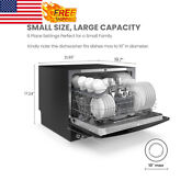 Countertop Dishwasher Energy Star Portable 6 Place Settings 8 Washing Programs