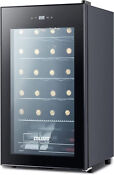 Colozo 17 Wine Cooler Refrigerator Freestanding Under Counter Beverage Fridge