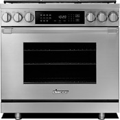 Dacor Professional Hdpr36sng 36 Freestanding Stainless Steel Dual Fuel Range