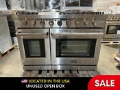 48 In Gas Range 6 Burners Stainless Steel Open Box Cosmetic Imperfections 