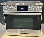 Dacor Dop36m86dls 36 Dual Fuel Steam Range Contemporary Silver Stainless Ng
