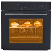 2 5 Cu Ft Single Wall Oven 24 Built In Electric Oven 3000w With 8 Baking Modes