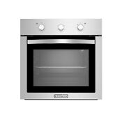 24 Electric Single Wall Oven With Knobs Control In Stainless Steel