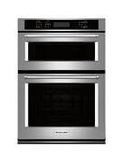 Kitchenaid 30 Inch Double Combination Electric Wall Oven Koce500ess