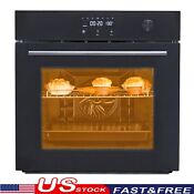 24 Built In Single Wall Electric Oven Stainless Steel 2 5cu Ft W 8 Cooking Mode