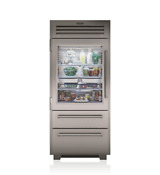 Sub Zero Pro3650g Lh 36 Pro Refrigerator Freezer With Glass Door
