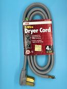 Genuine New Oem Ace Dryer Cord 3 Wire Terminals 3 Wire 4 Feet 30 Amp 30170