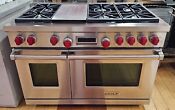 Wolf Df486g 48 Inch Pro Style Dual Fuel Range With 6 Dual Stacked Sealed Burners