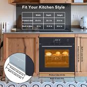 24 Single Wall Oven 2 5cu Ft Built In Electric Oven 3000w W 8 Cooking Modes Us
