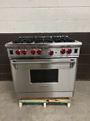 Wolf R366 36 Professional All Gas Range Oven 6 Burner Stainless 2 