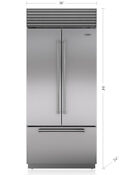 36 Sub Zero French Door Refrigerator Bi 36ufdid S Th Nationwide Shipping